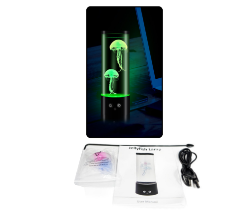 LED Jellyfish Lamp Decorative Battery Operated USB Cable
