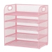 Metal Pink Office Supplies Organizer Container