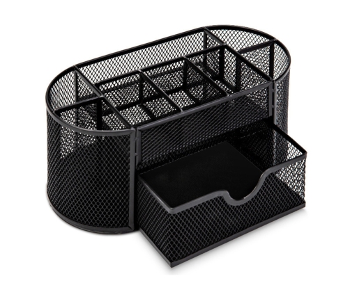 Office Supplies Organizer Container Metal Black