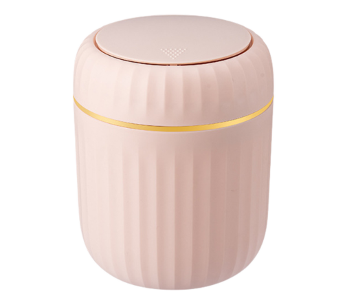 Mini Waste Bin Opening Lid Universal Elegant Pink