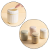 Mini Waste Bin Opening Lid Universal Elegant Beige