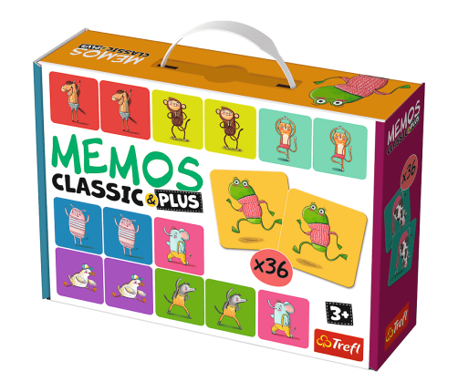 Memos Classic and Plus Game, Movement and Sound - Animals Trefl 02271