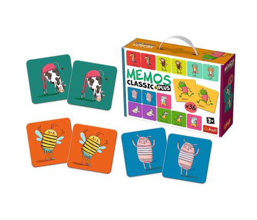 Memos Classic and Plus Game, Movement and Sound - Animals Trefl 02271