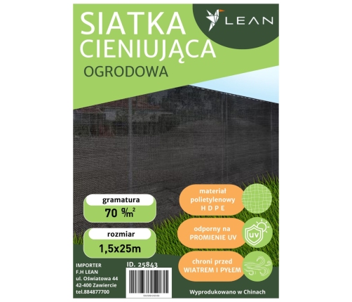 Shade Net For Fence Fence Masking Gray 1.5M 25M 70g/m²