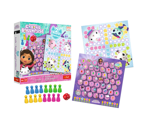 Game 2in1 Chinaman - Snakes and Ladders Gabbys Dollhouse 02590
