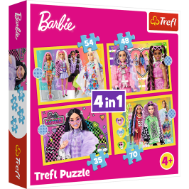Puzzle - "4 in 1" - Happy World of Barbie Trefl 34626