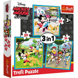 Puzzle - "3in1" - Mickey Mouse with friends Trefl 34846