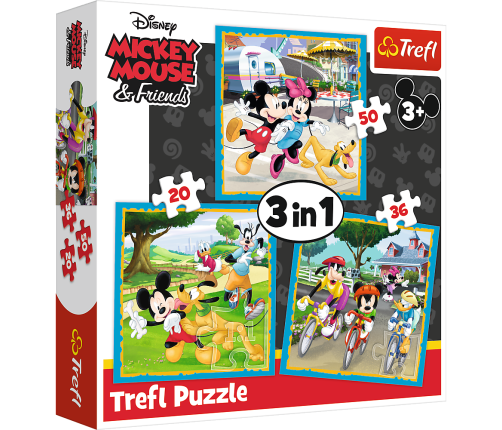 Puzzle - "3in1" - Mickey Mouse with friends Trefl 34846