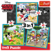 Puzzle - "3in1" - Mickey Mouse with friends Trefl 34846