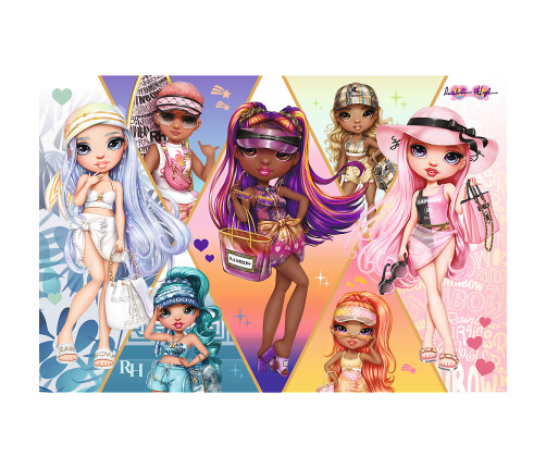 Puzzle- "160" - Happy friends / MGA Rainbow high Trefl 15415