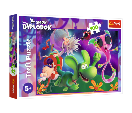 Puzzle - 100 - Diplodocus Dragon and Friends - Human Film Diplodocus Dragon 16486