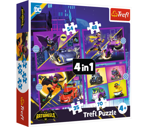 Puzzle - 4in1 - Meet Batwheels - Warner Batwheels 34658