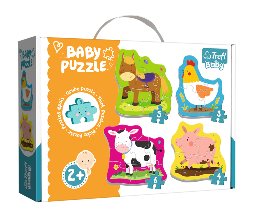 Puzzle - Baby Classic - Animals in the Country - Trefl Baby 36070