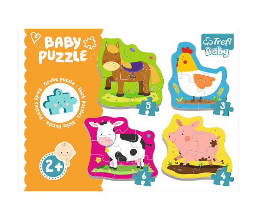 Puzzle - Baby Classic - Animals in the Country - Trefl Baby 36070