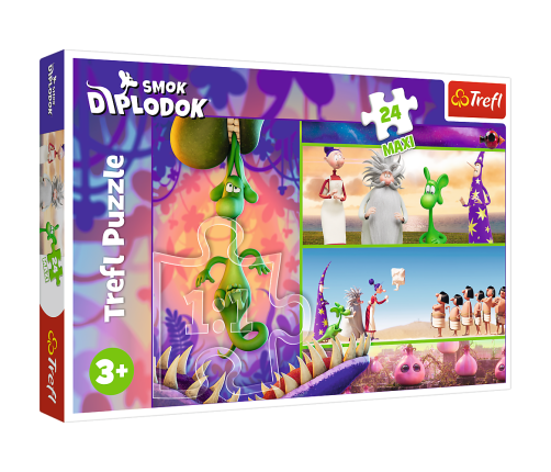 Puzzle - 24 Maxi - Curious Diplodocus Dragon - Human Film Diplodocus Dragon 14376