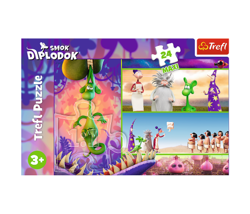 Puzzle - 24 Maxi - Curious Diplodocus Dragon - Human Film Diplodocus Dragon 14376