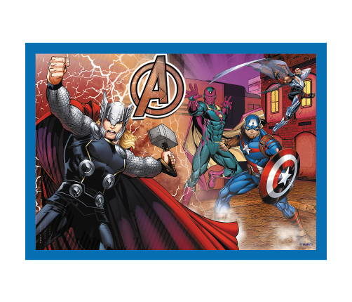 Puzzle - "4 in 1" - Brave Avengers Trefl 34386