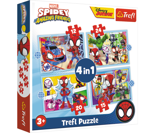 Puzzle - "4in1 (12, 15, 20, 24)" - Ekipa Spiday"a 34611