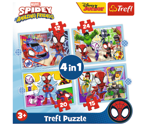 Puzzle - "4in1 (12, 15, 20, 24)" - Ekipa Spiday"a 34611