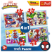Puzzle - "4in1 (12, 15, 20, 24)" - Ekipa Spiday"a 34611