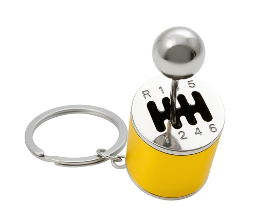 Metal Keychain Moving Gearbox Gold