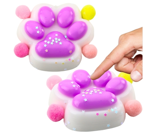 Squishy Cat Paw Anti-Stress Sensory Squishy Stars Purple