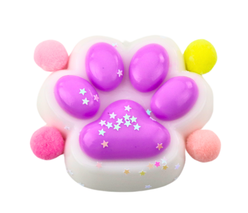 Squishy Cat Paw Anti-Stress Sensory Squishy Stars Purple