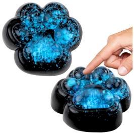 Squishy Cat Paw Anti-Stress Sensory Squishy Black Blue Glitter Squishy Cat Paw Anti-Stress Sensory Squishy Black Blue Glitter