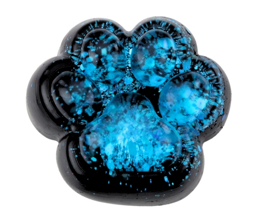 Squishy Cat Paw Anti-Stress Sensory Squishy Black Blue Glitter