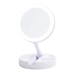 LED Illuminated Mirror 10x Magnification Adjustable Stand White