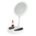 LED Illuminated Mirror 10x Magnification Adjustable Stand White
