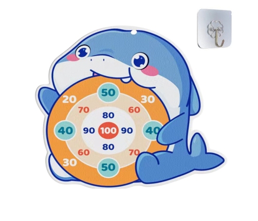 Velcro Ball Gun with Fabric Target Whale Blue