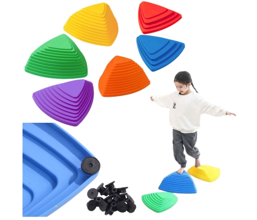 Sensory Educational Path - Colored Balance Stones, 6 pcs.