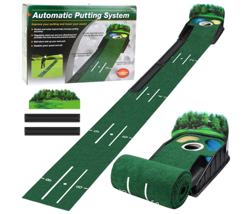 Felt Golf Training Mat, 3 Holes, 175cm