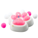 Cat Paw Anti-Stress Sensory Squishy White-Pink