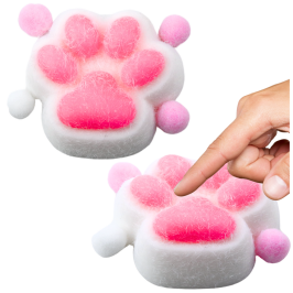 Cat Paw Squishy Anti-Stress Toy Sensory Fur Squishy White