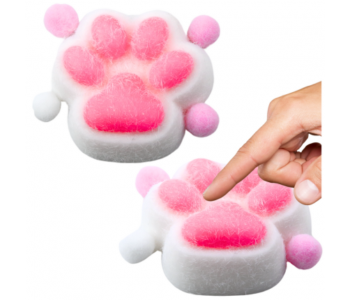 Cat Paw Squishy Anti-Stress Toy Sensory Fur Squishy White