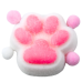 Cat Paw Squishy Anti-Stress Toy Sensory Fur Squishy White