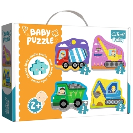 Puzzle - Baby Classic - Construction Vehicles - Trefl Baby 36072