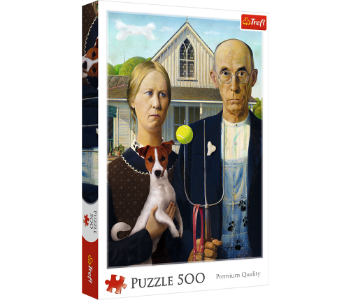 Puzzle - 500 - American Gothic: Dog Edition Trefl 37526