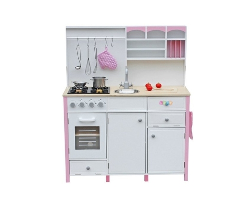Drewniana Kuchnia z Piekarnikiem i Akcesoriami
