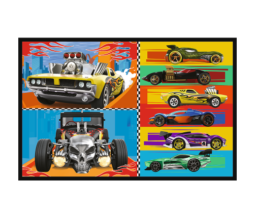 Puzzle - 2x70 - Cars - Hot Wheels Trefl 34442