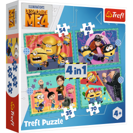Puzzle - 4 in 1 - Crazy Minions Trefl 34648 Puzzle - 4 in 1 - Crazy Minions Trefl 34648