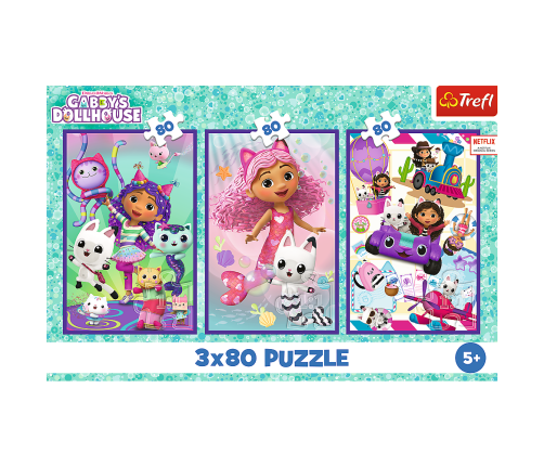 Puzzle 3x80 - Colorful Days of Gabby Trefl 34882