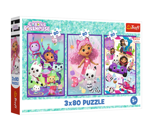 Puzzle 3x80 - Colorful Days of Gabby Trefl 34882