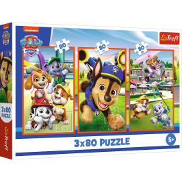 Puzzle - 3x80 - Dog Pack Paw Patrol Trefl 34886