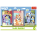Puzzle - 3x50 - Bluey Family Trefl 34890