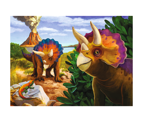 Puzzle - miniMaxi - Discover the world of dinosaurs - Trefl 56036
