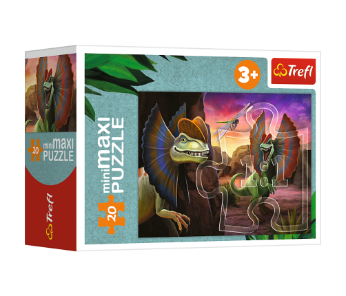 Puzzle - miniMaxi - Discover the world of dinosaurs - Trefl 56036