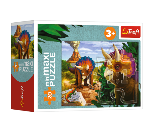 Puzzle - miniMaxi - Discover the world of dinosaurs - Trefl 56036